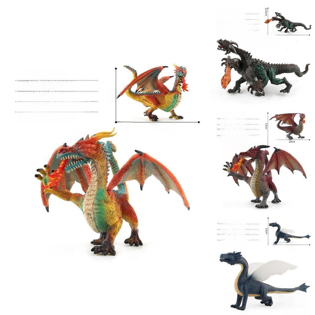 Jurassic Dinosaur Model Pvc Figurine With Wild Dual Head Design For Collectors And Display