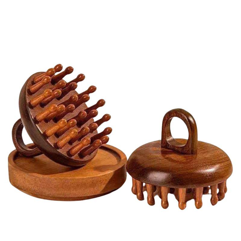 Non-Pear Wood Meridian Massage Brush: Full Body Meridian Dredging, Fat Burning, Abdomen Scraping with Pure Brass.