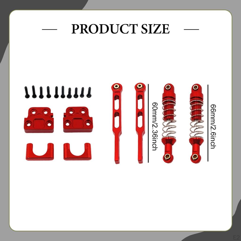 RC Rear Shock Absorb Set Mounting Hardware 1/12 Model Vehicle Parts Spare Axle Tie