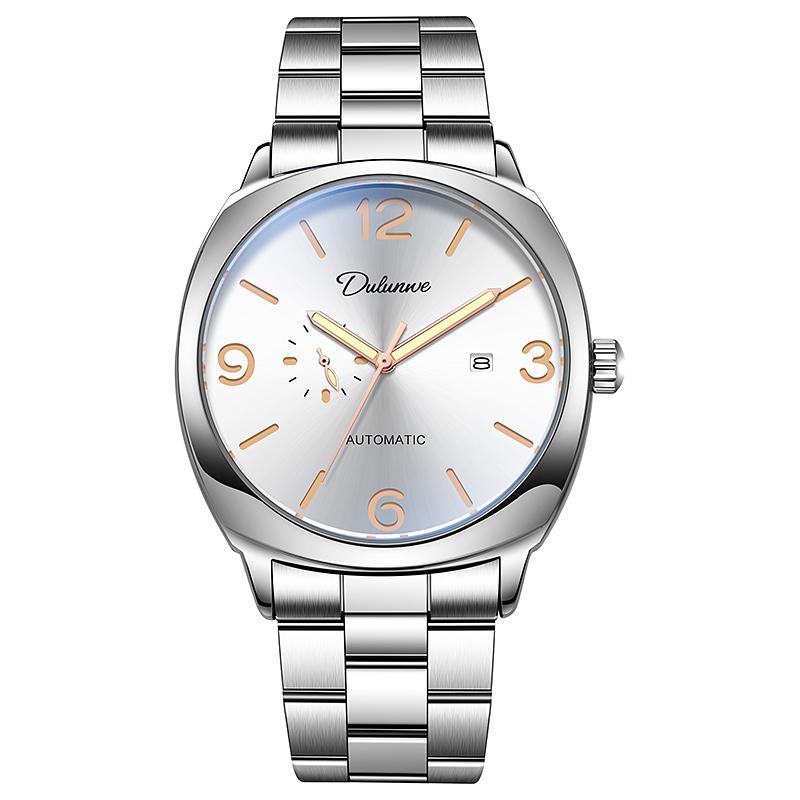 Men's Watches Classic Original Automatic Mechanical Watch for Man Leather Strap Mineral Glass Waterproof Luminous Date