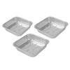Paquete de 20 Bandejas Cuadradas Apilables de Papel de Aluminio Contenedores para Hornear para Uso en Horno Freidoras de Aire Revestimientos Accesorios