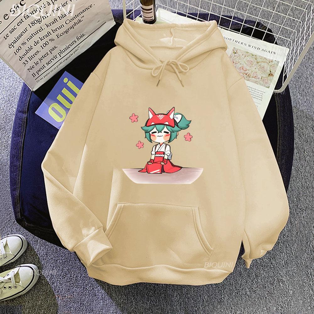 Anime Overwatch 2 Kawaii Kiriko Hoodies Hot Game Anime Manga Fans Men Women Clothing Winter Warm Sweatshirt Oversized Harajuku