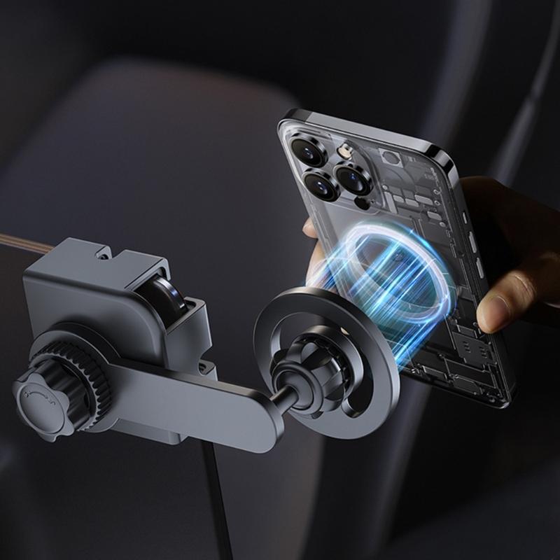Adjustable Angles Car Cell Phones Holder 360 Degree Rotation Quick Attach Magnetic Car Phone Brackets Simple Installs