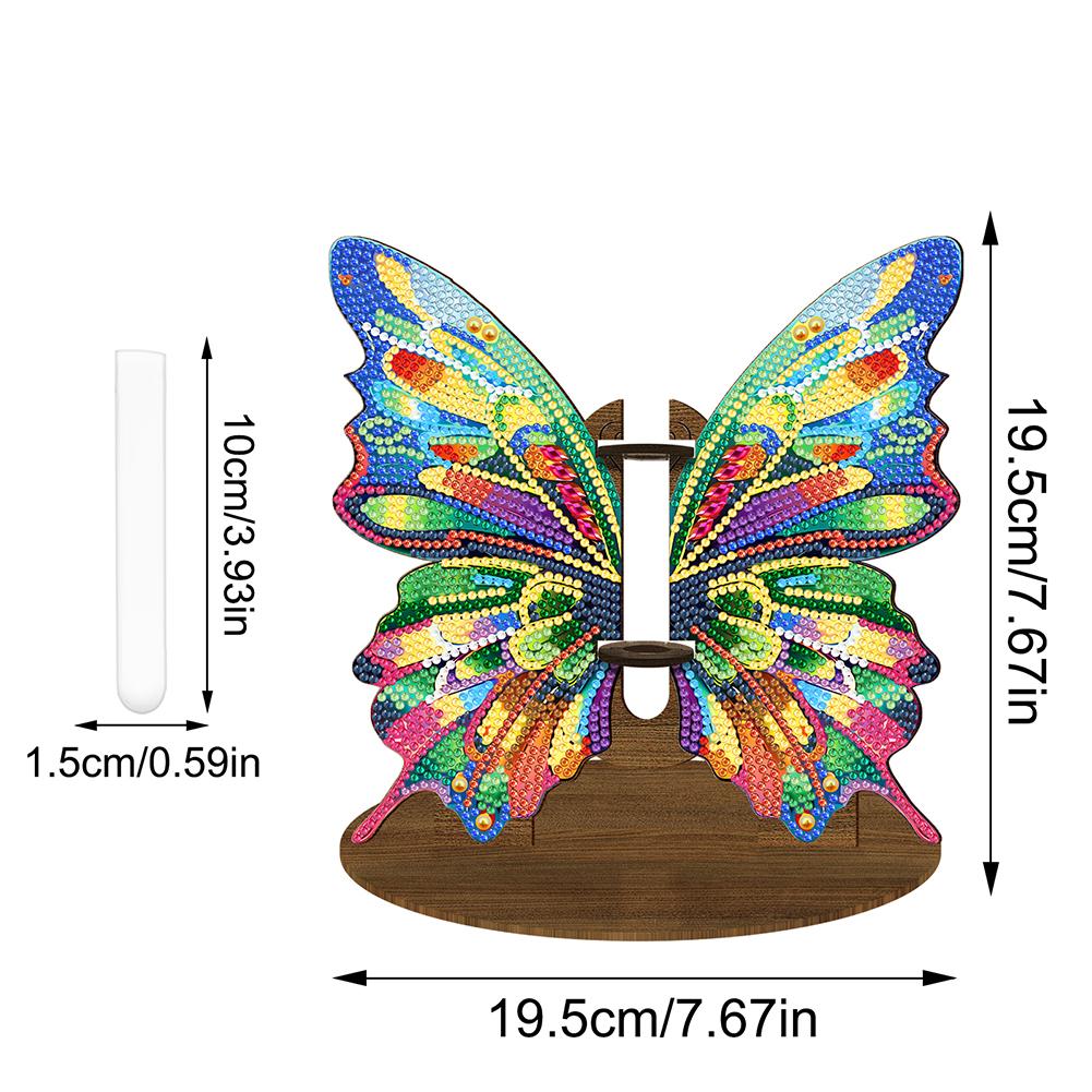 New 2025 Diamond Painting Vase Diamond Rhinestones Table Desktop Ornaments Wooden Vase Home Decorations New Arrivals