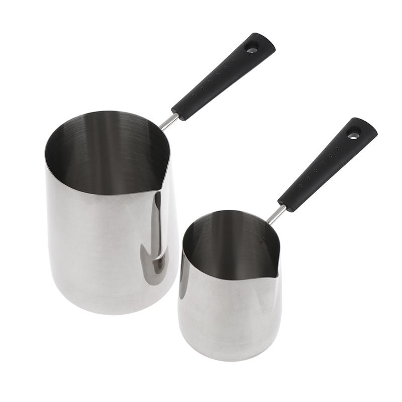 350/600Ml Long Handle Stainless Steel Coffee Pot With Pouring Spout Milk Butter Warmer Pot Stovetop Chocolate Melting Pan