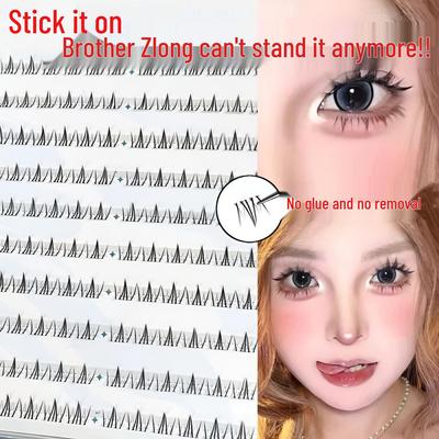 Cartoon Style Diao Chan Lower Lashes: Realistic, Natural False Eyelashes with Single Clusters for On-Camera Looks and Easy Application.