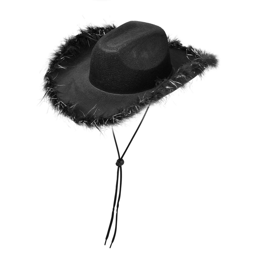 Cowboyhoeden voor Meisjes en Jongens, Brede Rand, Western Cowgirl Hoed met Verstelbaar Bandje, Kostuumaccessoires