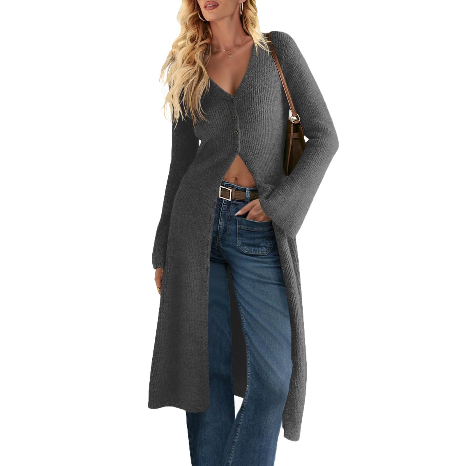 

Women s /Winter Solid Color Fashionable Casual Knitted Sweater Cardigan XL