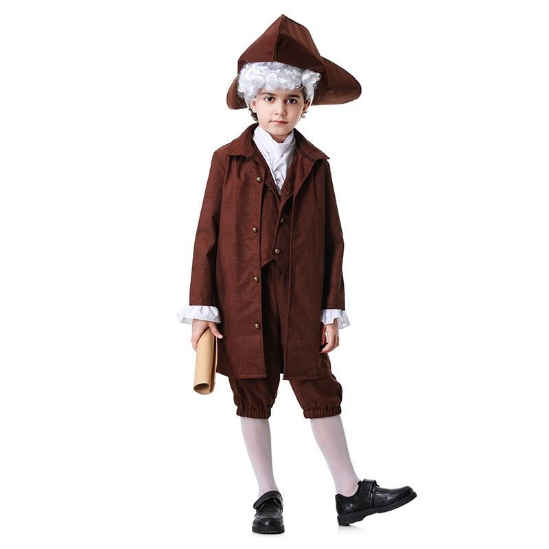 Mens Renaissance Pirate Costume Set Medieval Stage Performance Outfit Adult Kids