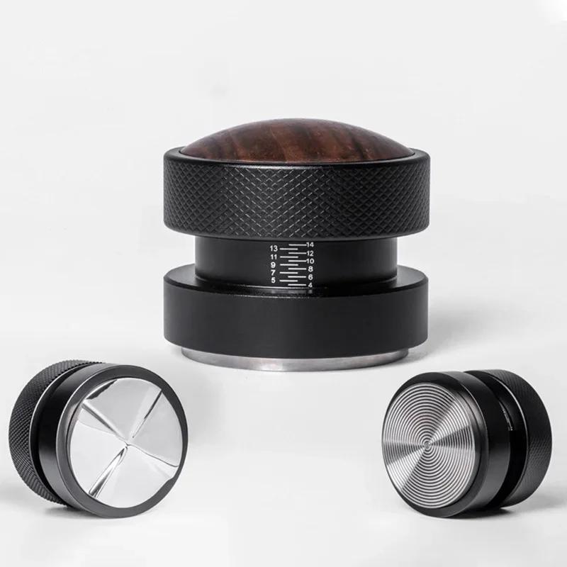 51/53/58.35mm Coffee Tamper Stainless Steel Adjustable Depth Calibrated Gravity Coffee Distributor Professional Barista Tools