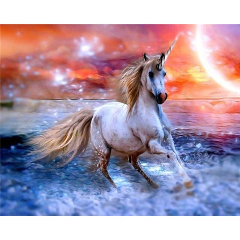 5D Diamond Painting Horse Wall Decors Gift Handmade Sense of Achievement Diy Diamond Embroidery Full Drill  Gemstone