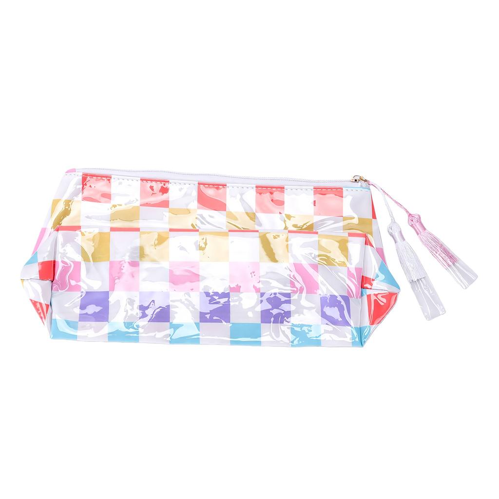 Travel Makeup Bag Large Capacity Travel Toiletry Bag Water Proof Glossy Transparent PVC Color Blocking S