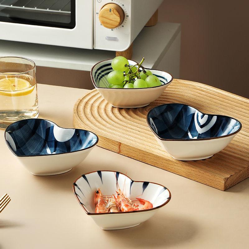 Set of 3 Divided Plate With Cup Bowl Ceramic Kitchen Food Container Tableware Safe In Microwave Oven Dishwasher Lunch Box