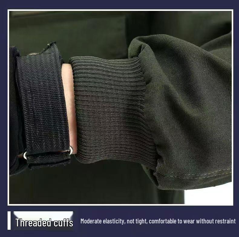 Spring & Autumn Men's Workwear Set: Anti-Scald, Wear & Dirt Resistant for Welding, Auto Repair, and Construction