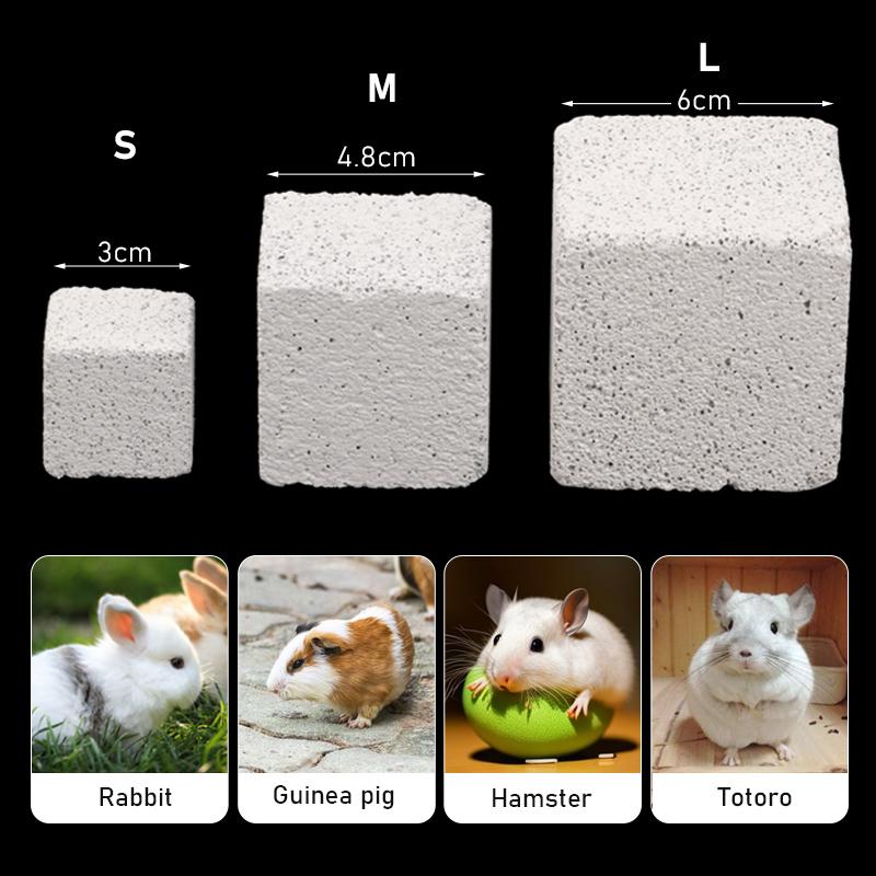 Natural Mineral Teeth Molar Stone Guinea Pig Hamster Rabbit Teeth Grinding Stone Small Pet Dental Care Chew Toys Pets Supplies