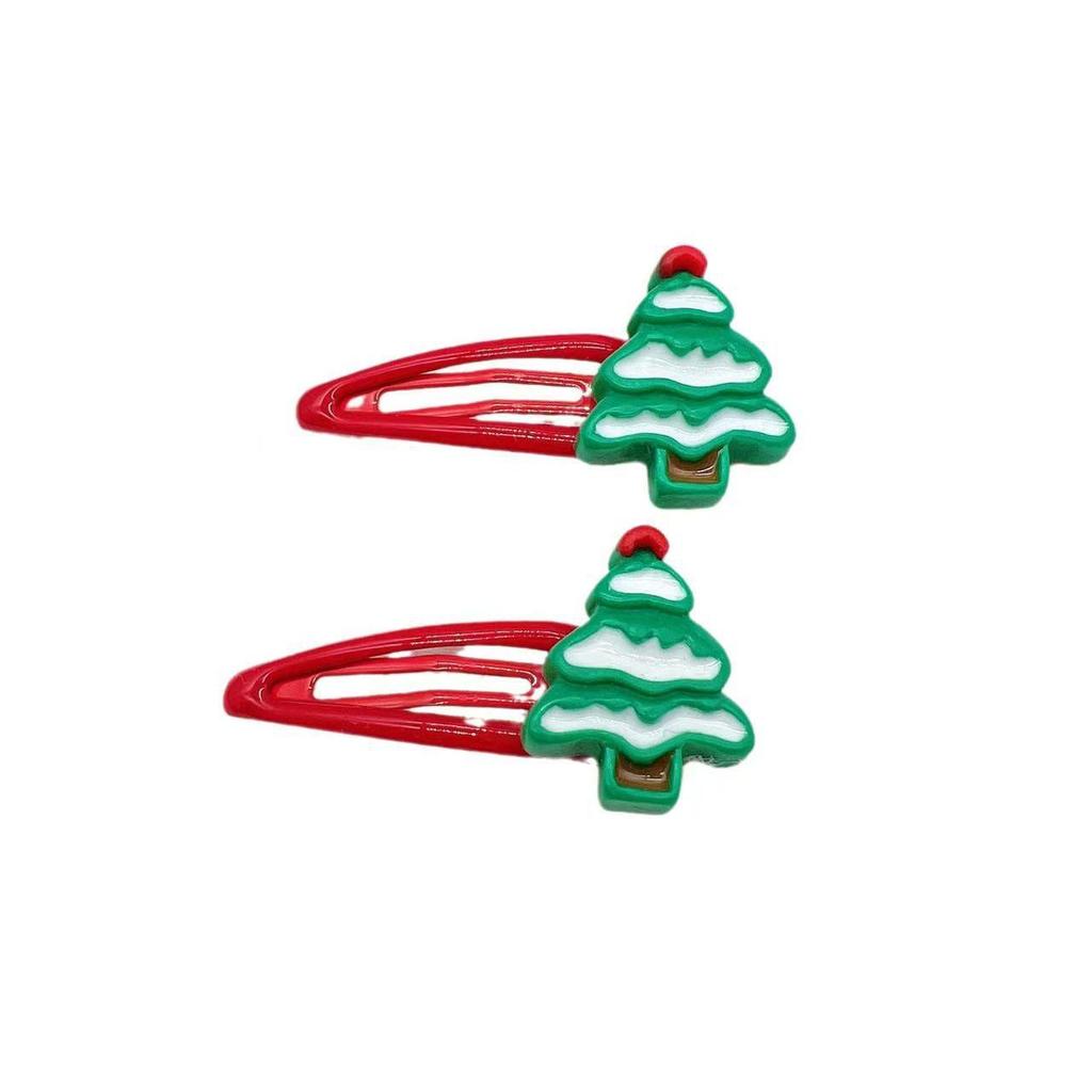 Adorable Christmas Hair Clips for Kids - Santa Cartoon Accessories, Festive Holiday Headdress