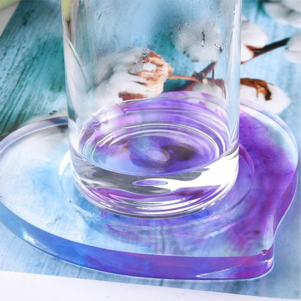 Transparent DIY Craft Epoxy Silicone Molds Crystal Glue Dropping Tool Teacup Mat Mold