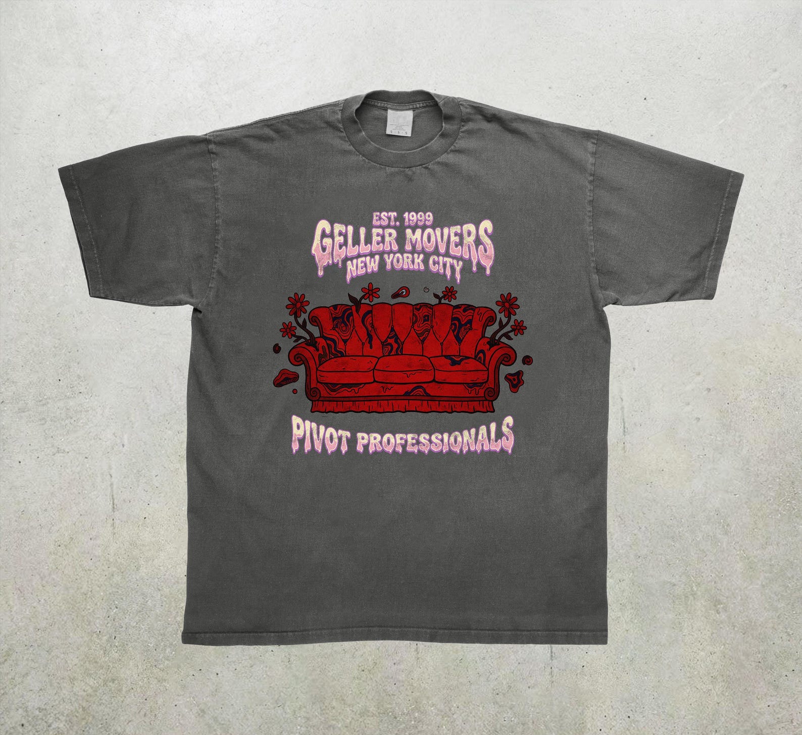 Geller Mover Comfort Color Tee, Friends Shirt, TV Show Shirt, 90s Nostalgia Shirt 2XL