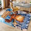 Grizzly, Lemmings, Coloring Office Carpet Soft Polyester Entrance Carpet Washable Non slip Machine W