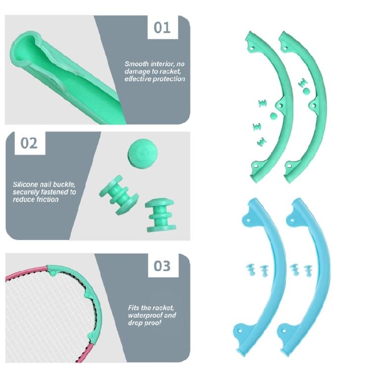 Badminton Racquet Curved Protection Sleeve Beginner Racket Head Protector Front Frame Head Case Edge Protective Cover