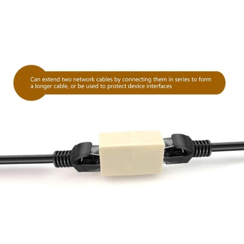 10Pcs Networking Ethernet Double Straight Head LAN Cable Joiner Coupler RJ45 Cat5/6 Extender Plug Networking Cable Connector