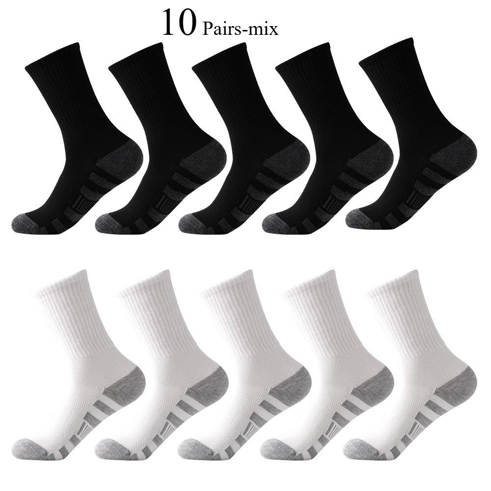 Socks Women Men Mid Tube White Black Crew Running Hiking Dress Female Male School Work Hiking Women Men Sports Sock 10 Pairs