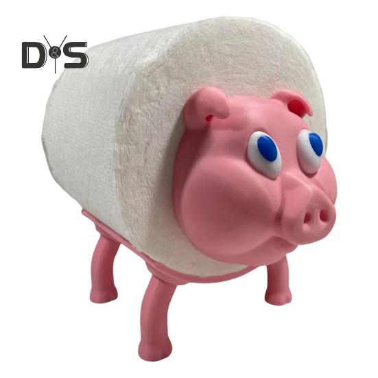 

Держатель для туалетной бумаги в виде животного, отдельно стоящий держатель для туалетной бумаги в виде мультяшной овцы, 3D-печатный держатель для туалетной бумаги в виде свиньи или кошки для декора ванной комнаты, хранение рулонов салфеток 1pc Little Pig