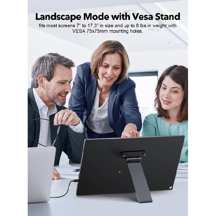 UPERFECT Portable VESA Monitor Stand with Hand Screw 7 to 17.3 inch Freestanding VESA Monitor Desk Mount With Swivel/Tilt/Rota