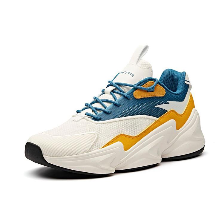 Anta Mesh, Synthetic Leather Cushioning Slip Resistant Abrasion Resistant Coverage Low top Chunky Sneakers Men's 11928809-5