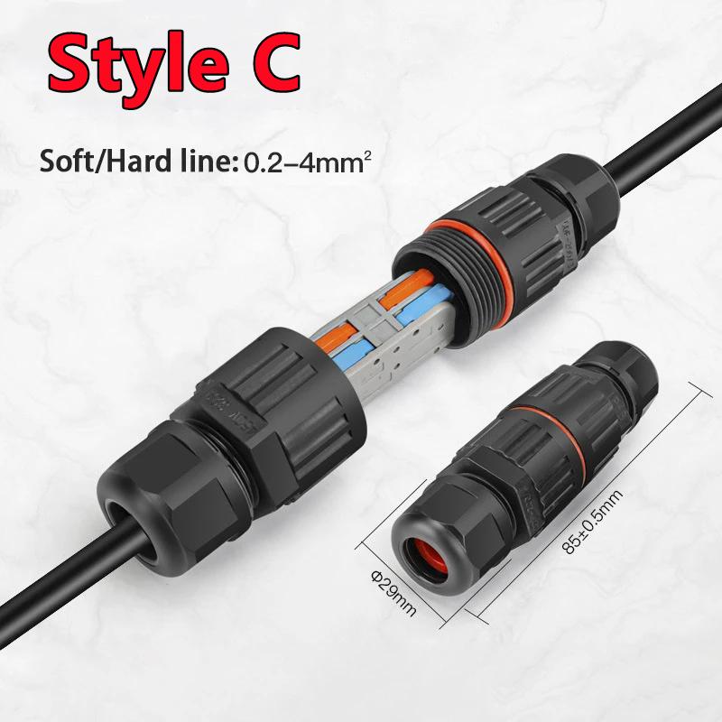 New 4-1PC IP68 Waterproof Joint Wire Quick Connection Connector 2/3 Pin Solder Less LED Lamp Wiring Outdoor Rainproof Terminal