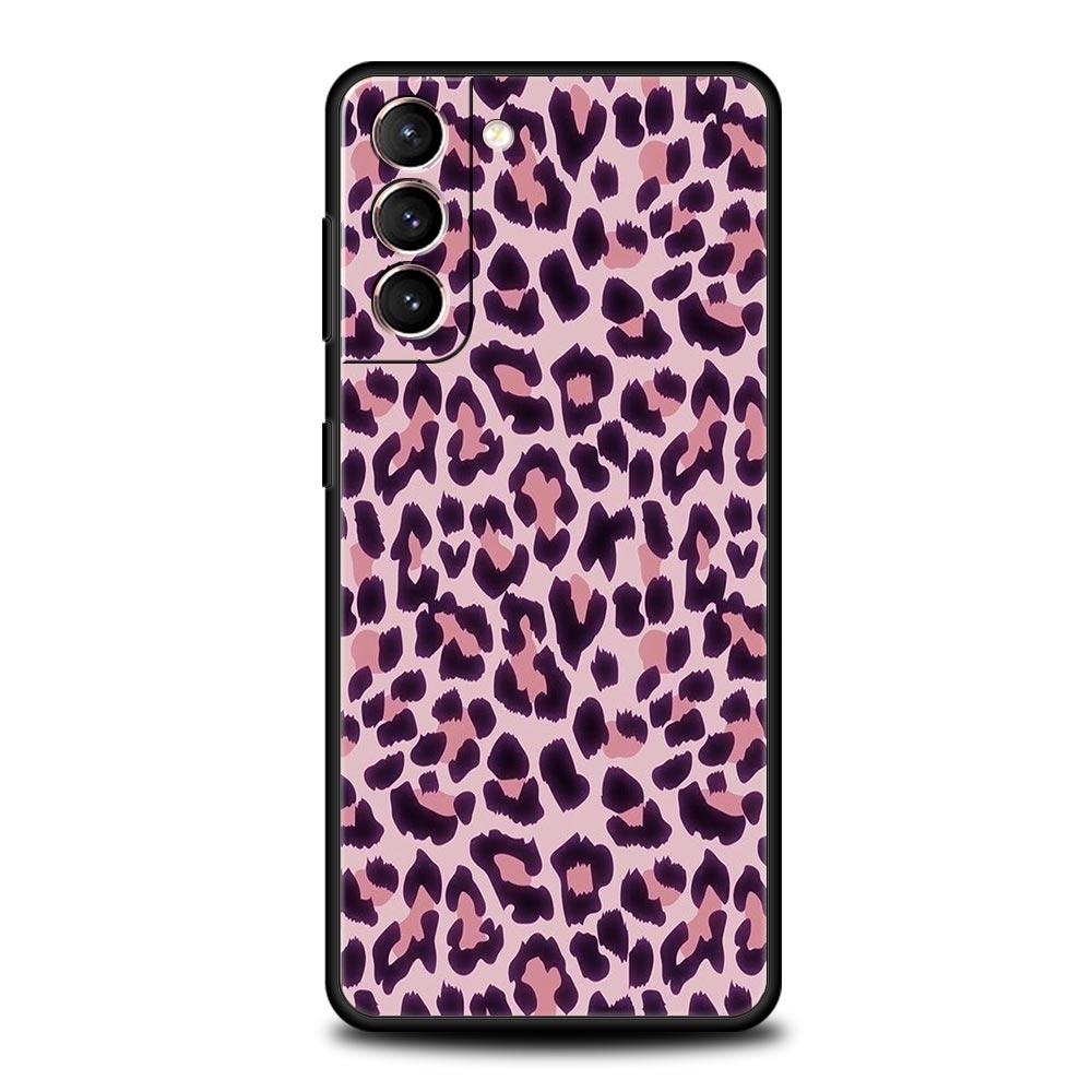 Custodia per Telefono con Stampa Leopardo e Ghepardo per Samsung Galaxy S24 S23 S22 S20 Ultra S21 FE 5G S10 S9 Plus S10E S8 Cover Morbida in Silicone