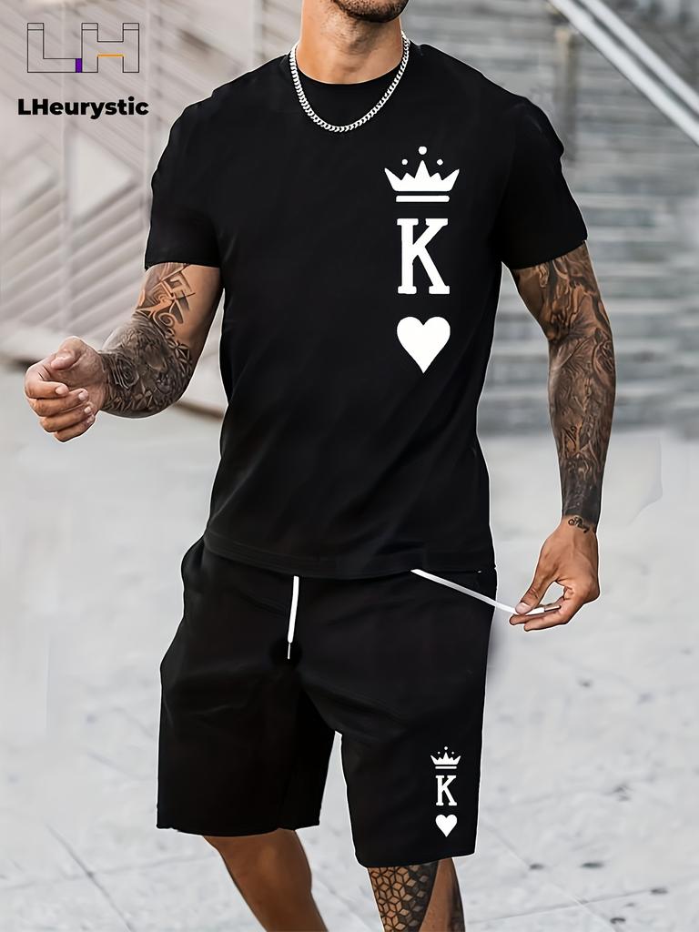 Hawaiian Style 3D Printed Men's T-shirt And Shorts Set Summer Everyday Men's Short Sleeves Outdoor Beach Men's Casual Shorts