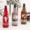 Creative Knitted Christmas Wine Bottle Cover Featuring Adorable Rudolph Design For Festive Table Decor