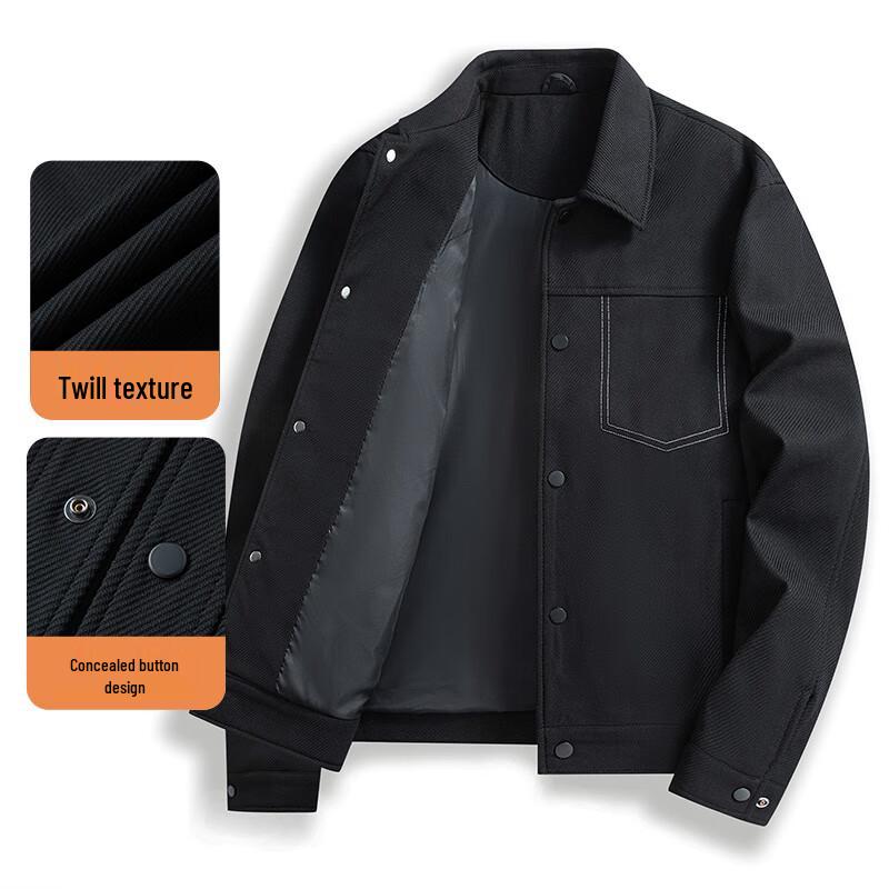 

Мужская твиловая рабочая куртка с лацканами 3XL