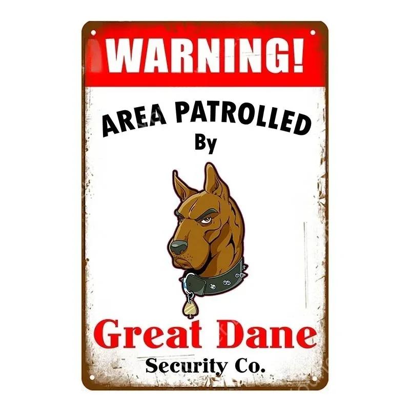 Aviso Perigo Placas de Metal Vintage Cuidado Com o Cão Gato Pôster Placa de Parede Pátio Jardim Bar Casa Pintura Decoração Caverna do Homem