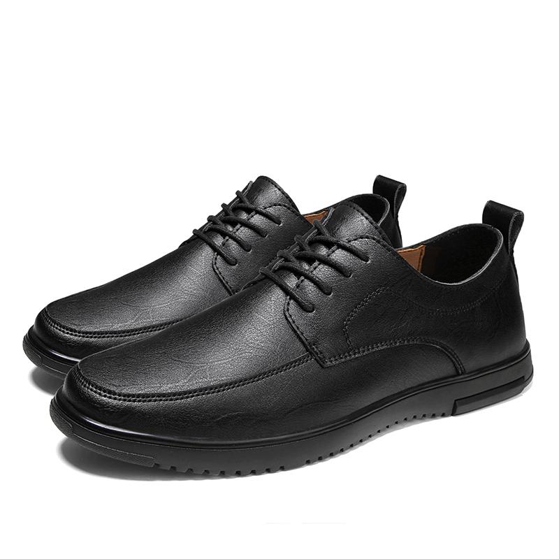 

Модные коричневые удобные и универсальные мужские кожаные туфли на шнуровке в минималистском стиле для мужчин, для свадеб, вечеринок, офиса, бизнеса, повседневной носки 45 чёрный