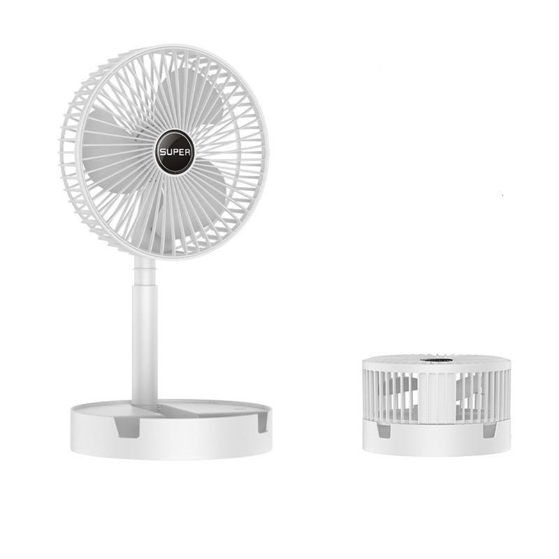 Stand Fan 6 Inch Folding Portable Telescopic USB Rechargeable Battery 3 Speeds Super Quiet Adjustable Height