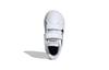 Adidas Neo GRAND COURT Hook and loop Abrasion Resistant Low top Skateboard Shoes White Black Infant And Toddler EF0118