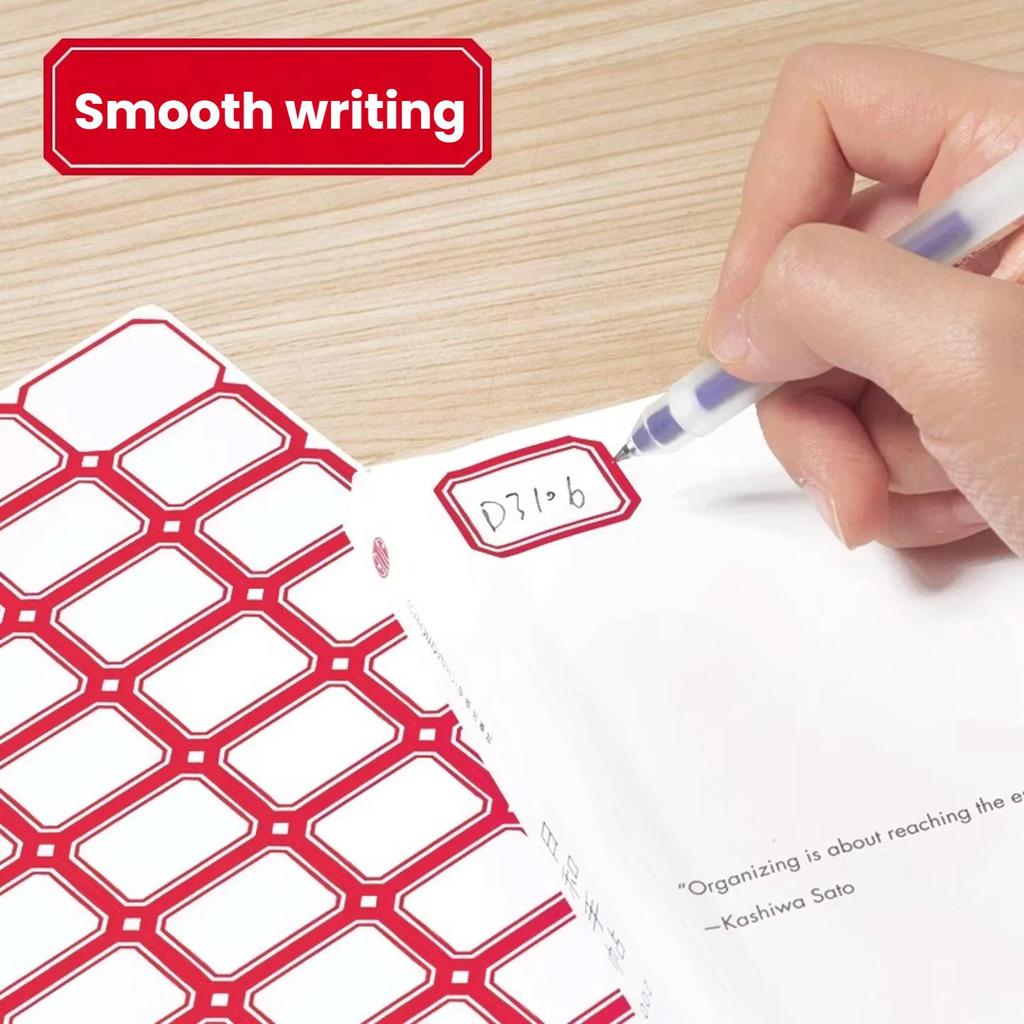 DSB 2400 Pieces 29x20mm Label Paper Stickers, Self-Adhesive Sticky Notes, Easy-Tear Memo Pads, Office Supplies, Markers, Note Pads, Red
