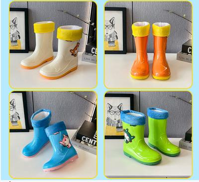Kinder Regenstiefel Fleecegefüttert Wasserdichte Gummistiefel