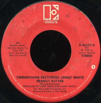 7inch Record TWENNYNINE, LENNY WHITE - Peanut Butter E46552 Elektra 1979 US Soul/Funk Used