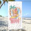 Cartoon Hello Kitty Beach Towel, Pink Girlish Rainbow Flat Print Towel, Kawaii Kitty Decor Bath Pool Towel, Perfect Birthday