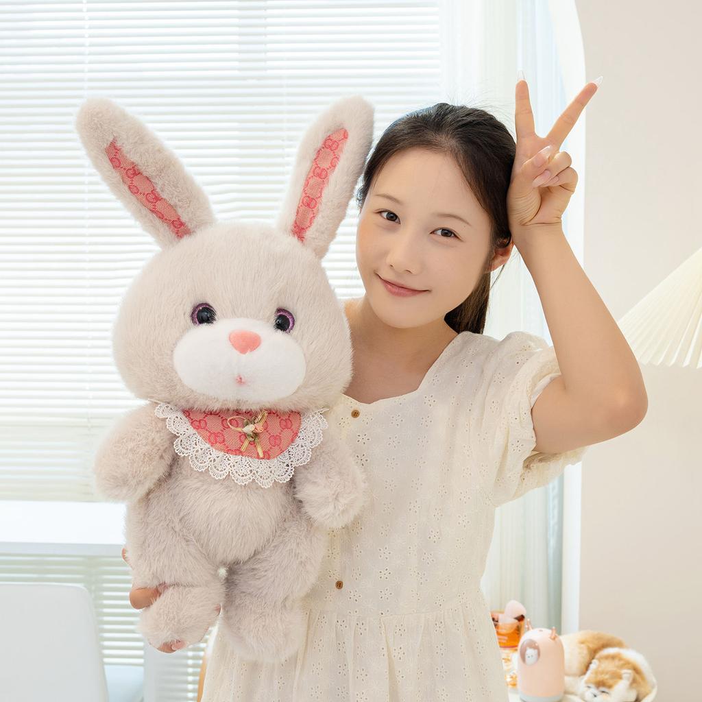 Couple Bunny Doll Plush Toy Bib Bunny Doll Girl Muppet Valentine's Day Gift