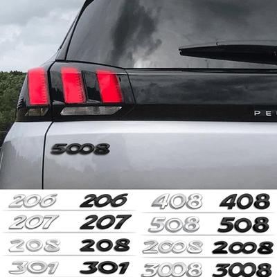 1pcs Metal Car Logo Sticker Trunk Rear Emblem Decal Badge Sticker Fit for Peugeot