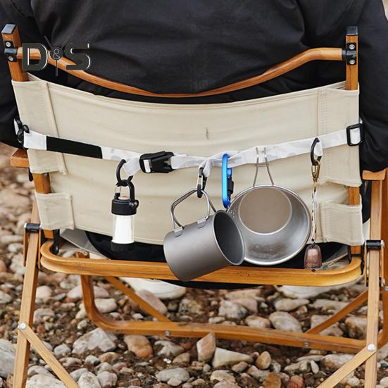 Outdoor Camping Crossbody Bag Strap Adjustable Length Quick Release Extensible Shoulder Strap with Multi-Hanging Ring