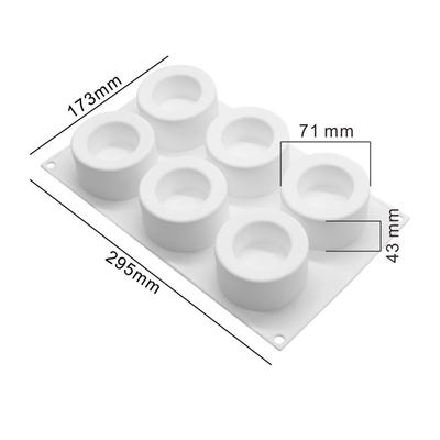 Molde de Silicona para Pudding de 6 Compartimentos, Molde para Pastel, Postre Francés, Molde para Pastel de Mousse