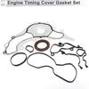 Engine Timing Cover Gasket Set TCS46162 for Jeep Wrangler 2012-2016 3.6L 3.2L Long-lasting Sealing Chain Case Cover Gasket Rubber,Metal 1 Set