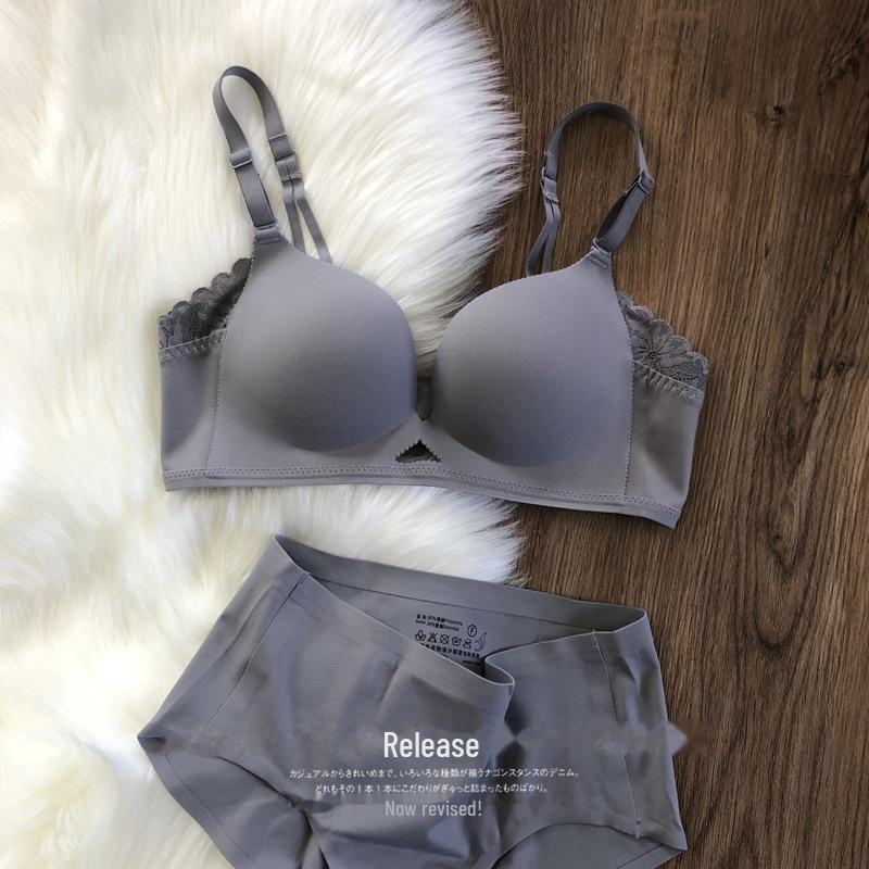 High-Quality Women's Seamless Bra Set with Japanese Light Kapok, No Steel Ring
