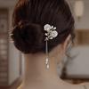 2026 New Chinese Style Shell Flower Hair Sticks Women Pearl Petal Waterdrop Zircon U-Shaped Hair Comb Elegant Hairpin Accessorie