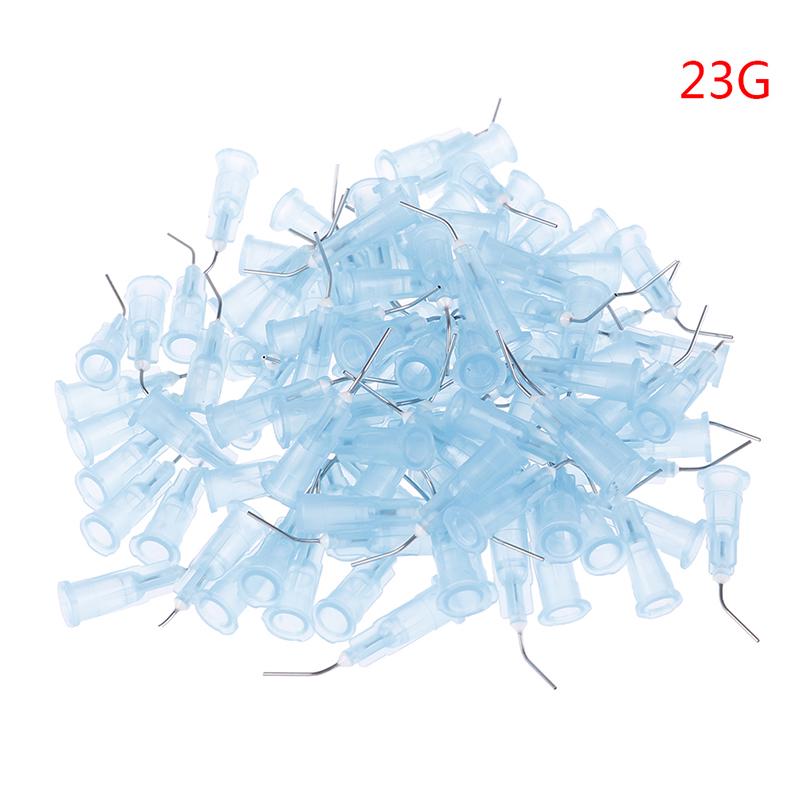 100X seringues à aiguille coudée pour irrigation dentaire Flow Dentals